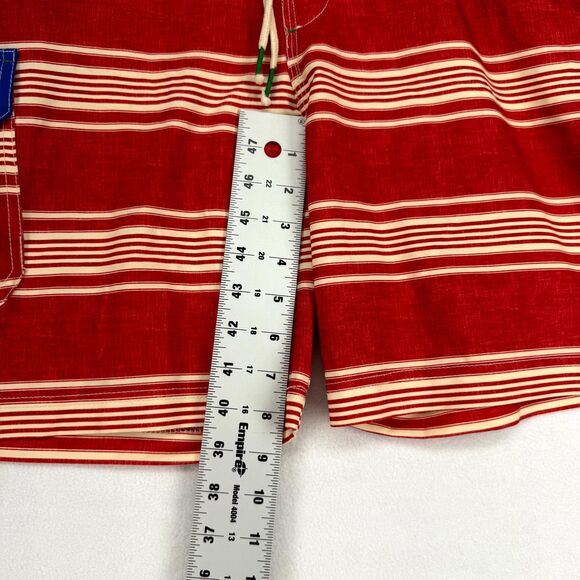 Sperry Top-Sider Red and Blue Striped Swim Board Shorts Mens‎ Size 34 - Picture 10 of 10
